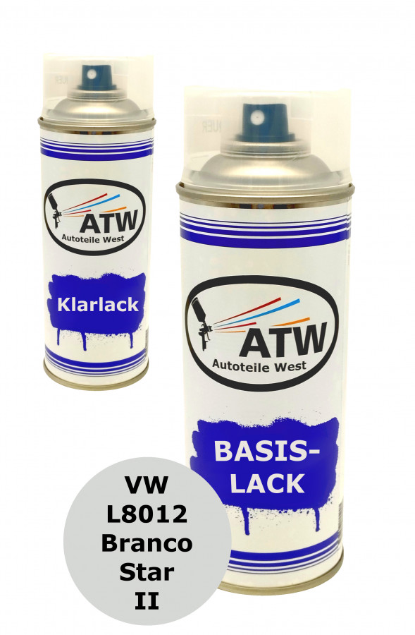 Autolack für VW_L8012_Branco_Star +400ml Klarlack Set